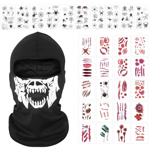 TECHEE Totenkopf Maske Skelett Maske Schwarz Skeleton Maske Kinder Skelett Schädel Gesichtsmaske für Fasching,Karneval,Halloween Party Cosplay,Damen & Herren TECHEE Totenkopf Maske Skelett Maske Schwarz Skeleton Maske Kinder Skelett Schädel Gesichtsmaske für Fasching,Karneval,Halloween Party Cosplay,Damen & Herren von TECHEEL