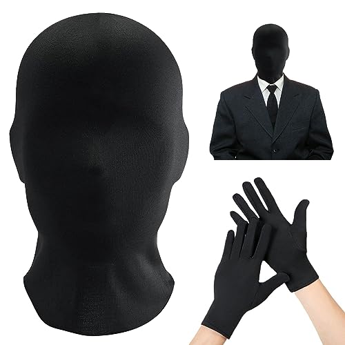 TECHEEL 2 Stück Vollgesichtsmaske Halloween Halloween Spandex Vollgesichtsmaske Unisex Gesichtslose Maske mit Schwarzen Handschuhen, Vollgesichtsmaske Kostüm für Halloween party Kostüm TECHEEL 2 Stück Vollgesichtsmaske Halloween Halloween Spandex Vollgesichtsmaske Unisex Gesichtslose Maske mit Schwarzen Handschuhen, Vollgesichtsmaske Kostüm für Halloween party Kostüm von TECHEEL
