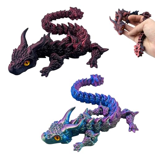 2 Stück 3D Drache Gedrucktes Drache Drachen Spielzeug mit Augen Geheimnisvolle Realistische Drachen Beweglicher 3D Gedruckter Drache Ewegliche Gelenke Kristall Drachen Deko Schreibtischspielzeug 2 Stück 3D Drache Gedrucktes Drache Drachen Spielzeug mit Augen Geheimnisvolle Realistische Drachen Beweglicher 3D Gedruckter Drache Ewegliche Gelenke Kristall Drachen Deko Schreibtischspielzeug von TECHEEL