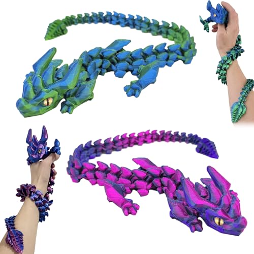 TECHEEL 2 Stück 3D Gedrucktes Drache Spielzeug mit Augen 3D Geheimnisvolle Realistische Drachen Spielzeug Ewegliche Gelenke Kristall Drachen 3D Gedruckter Drache für Kinder Erwachsene Geschenke TECHEEL 2 Stück 3D Gedrucktes Drache Spielzeug mit Augen 3D Geheimnisvolle Realistische Drachen Spielzeug Ewegliche Gelenke Kristall Drachen 3D Gedruckter Drache für Kinder Erwachsene Geschenke von TECHEEL