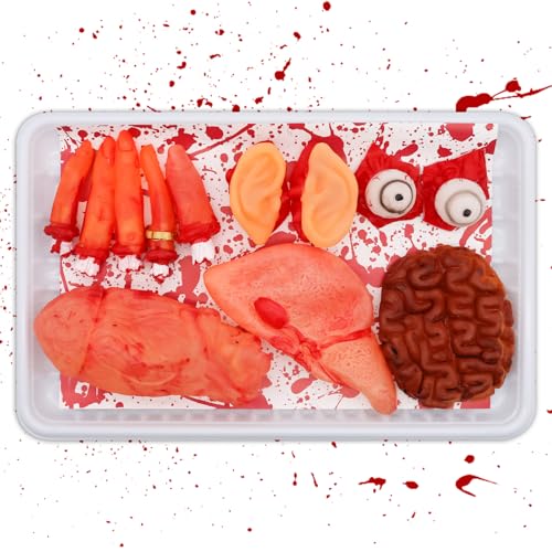 TECHEEL Halloween Blut Requisiten Gefälschte Blutige Körperteile Horror Abgetrennte Körperteile Gebrochene Körperteile Halloween Requisiten Für Haunted House Party Supplies Blutige Leichenteile TECHEEL Halloween Blut Requisiten Gefälschte Blutige Körperteile Horror Abgetrennte Körperteile Gebrochene Körperteile Halloween Requisiten Für Haunted House Party Supplies Blutige Leichenteile von TECHEEL