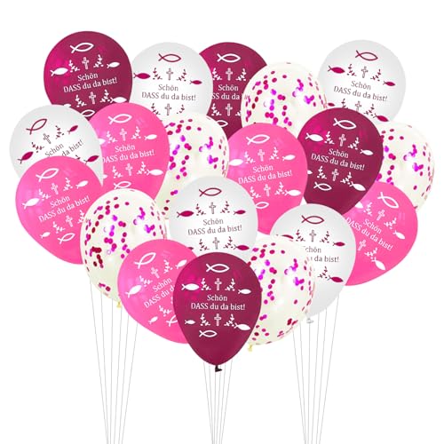 32 Stück Luftballons kommunion Konfirmation Luftballon Rosa Weiße Luftballons kommunion Schön DASS Du da Bist Rosa Fische Kommunion Ballon Taufe Ballons Konfirmation Deko Mädchen für Taufe 32 Stück Luftballons kommunion Konfirmation Luftballon Rosa Weiße Luftballons kommunion Schön DASS Du da Bist Rosa Fische Kommunion Ballon Taufe Ballons Konfirmation Deko Mädchen für Taufe von TECHEEL