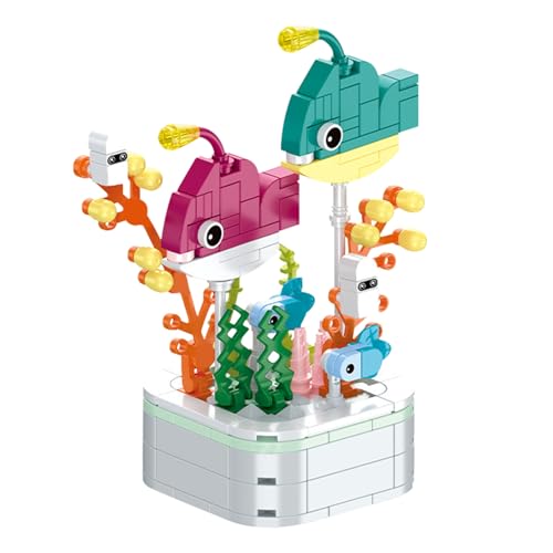 TECHEEL Ozeane Bausteine Set Mini Tiere Bausteine Bauspielzeug Erwachsene Kinder klemmbausteine Deko Ideas Bauspielzeug Meerestier Baustein Bausteine Geschenk für Erwachsene und Jungen Mädchen. von TECHEEL