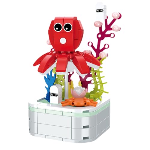 TECHEEL Aquarium Bausteine Aquarium für Kinder Klemmbausteine Aquarium Mini Bausteine DIY Fish Tank Bausatz Klemmbausteine Erwachsene Meerestier Baustein Klemmbausteine deko für ab 6 Jahren. von TECHEEL