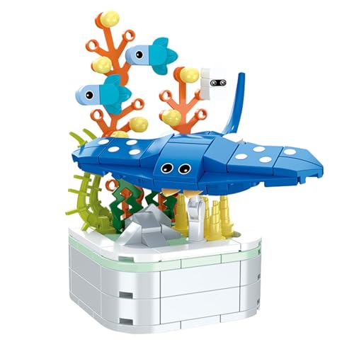 TECHEEL Mini Tiere Bausteine Ideas Bauspielzeug Meerestier Baustein Ozeane Bausteine Set Aquarium Baustein klemmbausteine Deko Bausteine Geschenk Bauspielzeug Erwachsene Kinder ab 6 Jahren. von TECHEEL
