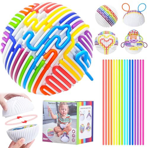 TECHEEL Sensorik Spielzeug Ball Sensorik Activity Board Silikon Sensory Fidget Spiel Toys Doppelseitiges Sensorisches Spielzeug Autismus Spielzeug für Kinder ab 3 Jahr & Erwachsene von TECHEEL