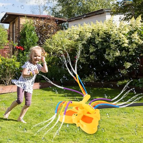 TECHEEL Wassersprinkler Kinder Sprinkler Kinder Spielzeug Garten Wassersprinkler Spielzeug Rasensprenger Kinder Outdoor Sprinkler Wasserspielzeug, Gartenspielzeug für Mädchen Jungen von TECHEEL