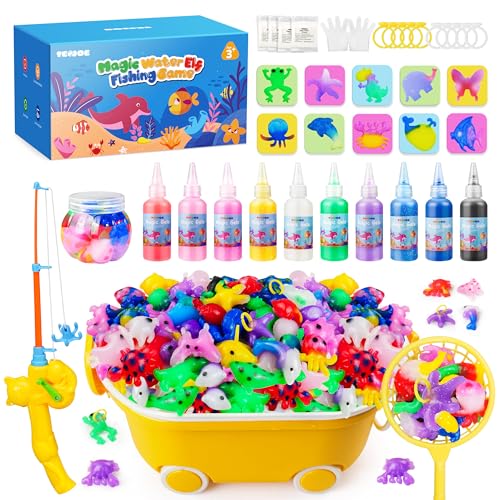 TECJOE Magisches Wasserelfen-Spielzeugset, DIY-Aqua-Feen-Wassergel-Set mit 10 Formen und 10 Farben, Angelspiel, inklusive Aufbewahrungsbox und Schauflasche, Kreatives Basteln für Kinder TECJOE Magisches Wasserelfen-Spielzeugset, DIY-Aqua-Feen-Wassergel-Set mit 10 Formen und 10 Farben, Angelspiel, inklusive Aufbewahrungsbox und Schauflasche, Kreatives Basteln für Kinder von TECJOE