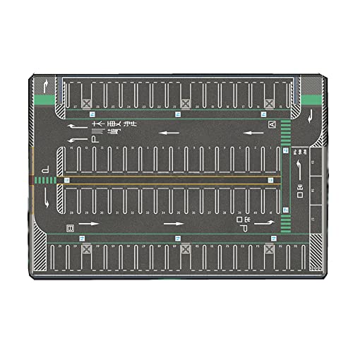 1/64 Parkplatzmatte Modellauto Fahrzeug Szene Display Große Garage Spielzeug Mauspad von TECKEEN