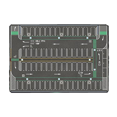 1/64 Parkplatz Matte Modellauto Fahrzeug Szene Display Große Garage Spielzeug Mauspad von TECKEEN
