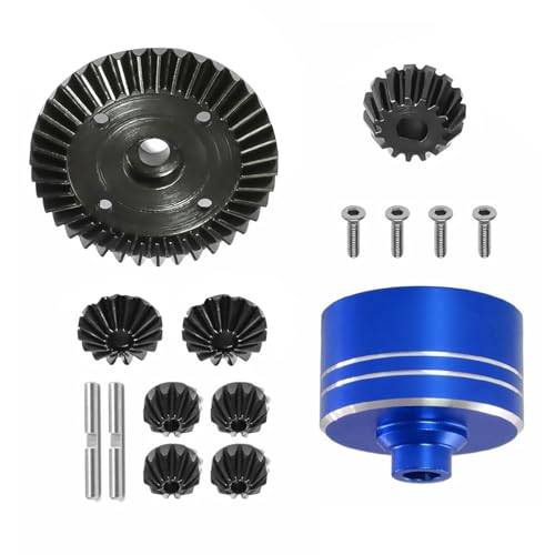 Steel RC Steel Front Rear Differential Gear Kit Assembly Shaft Mount for Tamiya TT02 TT02B 1/10 RC Car Crawler Car Accessory von TECKEEN