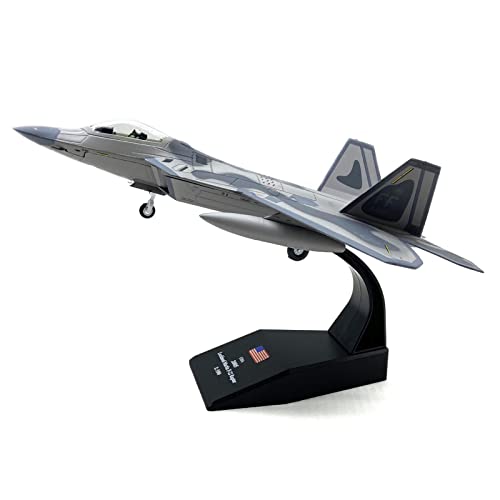 TECKEEN 1/100 Maßstab US F22 Raptor Stealth Fighter Modell Flugzeug Legierung Kämpfer Militär Modell Druckguss Flugzeug Modell für Sammlung von TECKEEN
