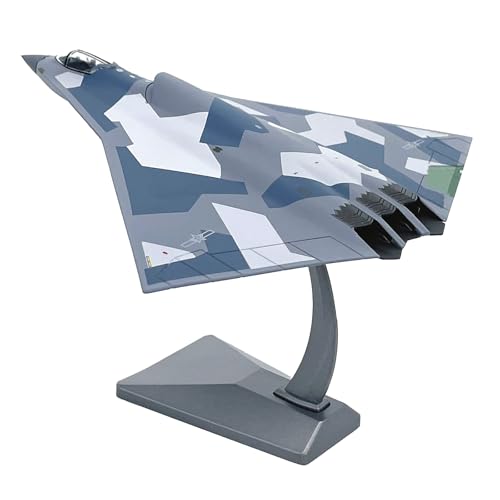TECKEEN Alloy China Air Force Sixth Generation Fighter Jet J-36 Kampfflugzeug Modell 1:144 Spielzeug Simulation Wissenschaft Ausstellungsmodell von TECKEEN