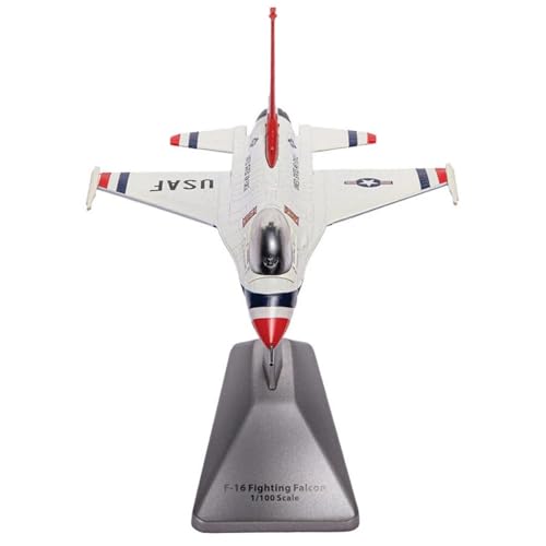TECKEEN Alloy USAF F-16 Fighting Falcon Thunderbirds Demonstration Flugzeugmodell 1:100 Spielzeug Simulation Wissenschaft Ausstellungsmodell von TECKEEN