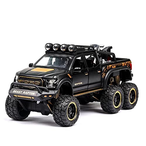 TECKEEN 1:24 Scale Pickup Truck Offroad Pull Nack Vehicle Simulation Alloy Car Model Adult Collection Display For Ford (Raptor F-150) von TECKEEN
