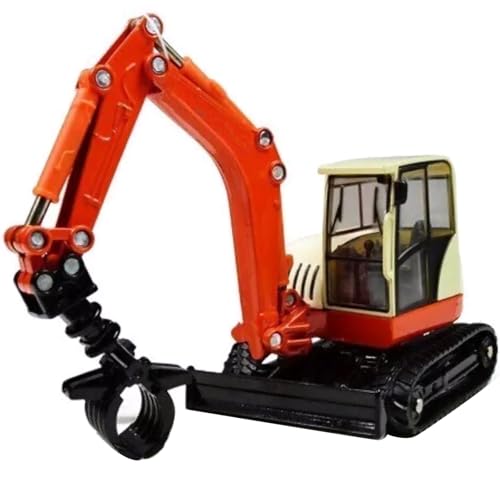 TECKEEN Tracked Wood Grabbers Heavy Construction Vehicle Engineering Vehicle Truck Model, 1/50 Alloy Truck Model for Decoration von TECKEEN
