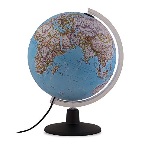 TECNODIDATTICA Globo Natgeo 25 | Offizielle Physikalische Polizei National Geographic Classic | beleuchtet und drehbar | Text in Spanisch | Durchmesser 25 cm, Farbe (0325ORP4SPLFF066) von Tecnodidattica