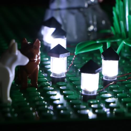 14 1x1 Punkt Baustein LED DIY Garten Rasenleuchten, Stadt Straßenbeleuchtung (USB betrieben), kompatibel mit Mainstream Baustein Marken von TEDDOO
