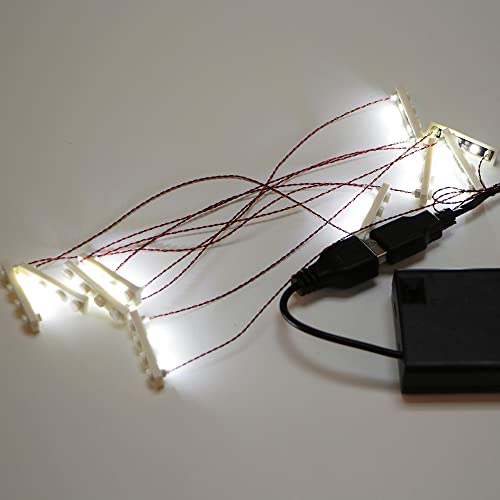 TEDDOO 20 PCSkompatiblen Bausteinleuchten mit anpassbarer Installation, USB-Stromversorgung und Terminalverbindungen, DIY Baustein LED (Kompatibel mit traditionellen Baukastenmarken) von TEDDOO
