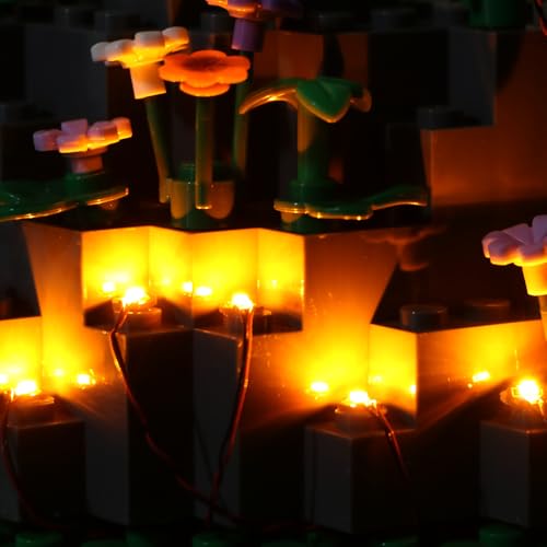 TEDDOO 14 mini LED 1X1 beleuchtung set Backsteine licht Ziegel Zubehör USB Spielzeug Gelbes Lampe（Compatible with Lego and Other Major Brand Bricks ） von TEDDOO
