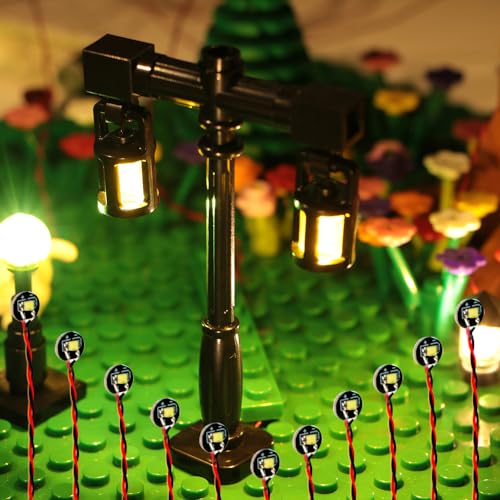 TEDDOO 14 mini LED 1X1 beleuchtung set Backsteine licht Ziegel Zubehör USB Spielzeug Warmes Lampe（Compatible with Lego and Other Major Brand Bricks ） von TEDDOO