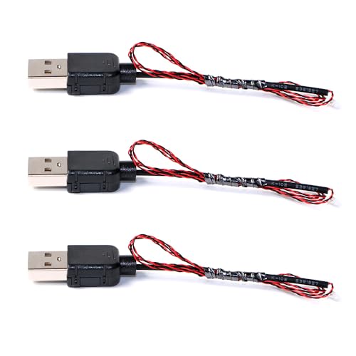 TEDDOO 3piece 0.8mm 2Pin USB 5V2A Netzkabel geeignet für Bausteinbeleuchtung Zubehör von TEDDOO