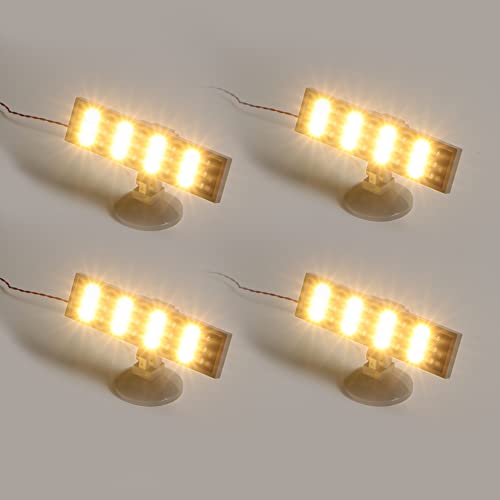 TEDDOO 4-Sätze von Baustein-Leuchten, LED-Licht-Kit, Suchscheinwerfer, geeignet für Baustein-Modelle, Konturleuchten, USB-Stecker (kompatibel mit Mainstream-Bausteinen) (Lumière Blanche Chaude) von TEDDOO