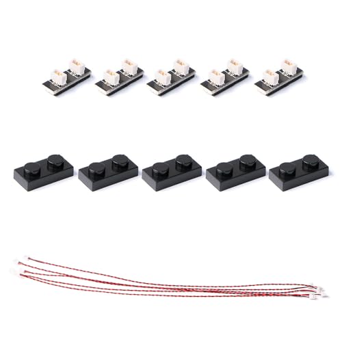 TEDDOO 5Piece 15CM 0,8MM Interface Netzkabel Verlängerungszubehör, verwendet für Baustein Licht Zubehör Beleuchtung Kit Kompatibel mit Lego von TEDDOO