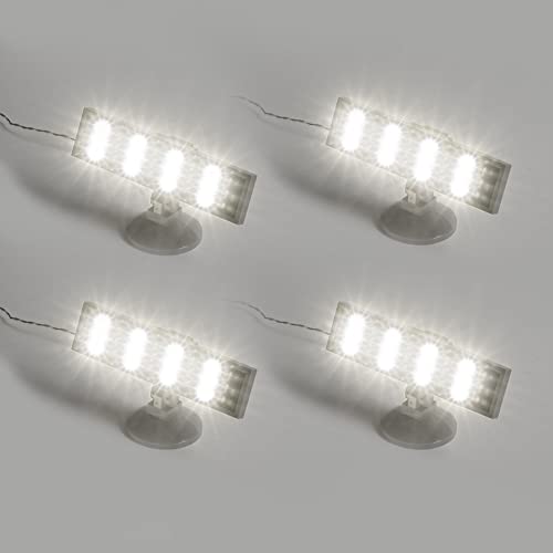 TEDDOO 4-Sätze von Baustein-Leuchten, LED-Licht-Kit, Suchscheinwerfer, geeignet für Baustein-Modelle, Konturleuchten, USB-Stecker (kompatibel mit Mainstream-Bausteinen) (Weißes Licht) von TEDDOO