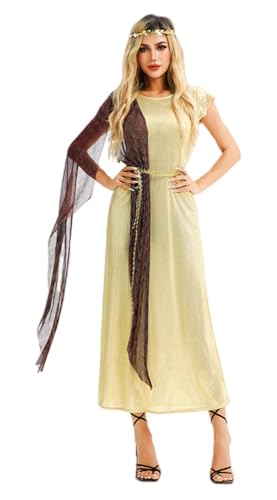 TEDPRBGE Damenkleid, ägyptische Göttin, kurze Ärmel, langes Kleid, Kostüm, Halloween, Cosplay, Kostüm, Größe M TEDPRBGE Damenkleid, ägyptische Göttin, kurze Ärmel, langes Kleid, Kostüm, Halloween, Cosplay, Kostüm, Größe M von TEDPRBGE
