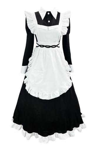 TEDPRBGE Klassisches Anime-Dienstmädchenkleid, französische Schürze, langärmeliges Kleid, Kawaii-Dienstmädchen-Outfit, Kleid, Cosplay-Kostüm, Größe M TEDPRBGE Klassisches Anime-Dienstmädchenkleid, französische Schürze, langärmeliges Kleid, Kawaii-Dienstmädchen-Outfit, Kleid, Cosplay-Kostüm, Größe M von TEDPRBGE