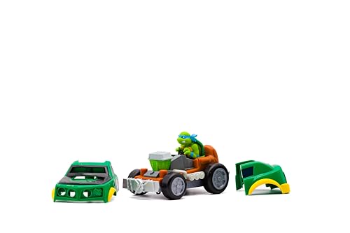 TEENAGE MUTANT NINJA Turtles Spielzeug, Leonardo Shell Smashers, beleuchtetes Unfallfahrzeug mit Action Smash & Reveal, Klassische Edition, für Kinder ab 5 Jahren von TEENAGE MUTANT NINJA