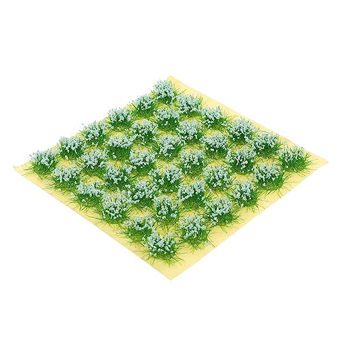 TEHAUX 1 Blatt Graskorn Grasdekoration Grasmodell Rasendekorationen Modelleisenbahngras Puppenhaus Pflanzen draußen Grasmatte Hecke Miniatur-Landschaftsdekor Partei schmücken Plastik Blue von TEHAUX
