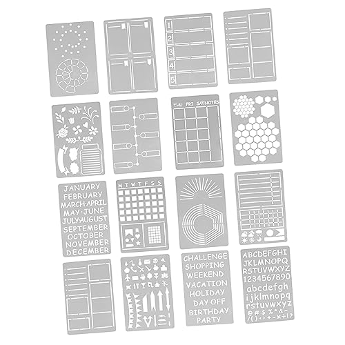 TEHAUX 1 Handkonto Tintenstrahl Vorlage Notizbuch Tagebuch Malvorlage Scrapbook Schablonen DIY Zeichenschablonen Tagebuch Schablonenvorlage Haustier Umweltschutzmaterial von TEHAUX