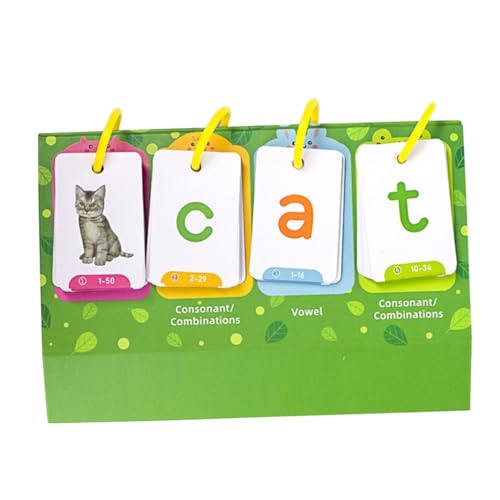 TEHAUX 1 Set Lernkarten Für Die Vorschule, Visueller Wortbausatz, Buchstaben-trainingskarten, Montessori-frühpädagogisches Spielzeug Für Den Unterricht Zu Hause Und Unterwegs von TEHAUX
