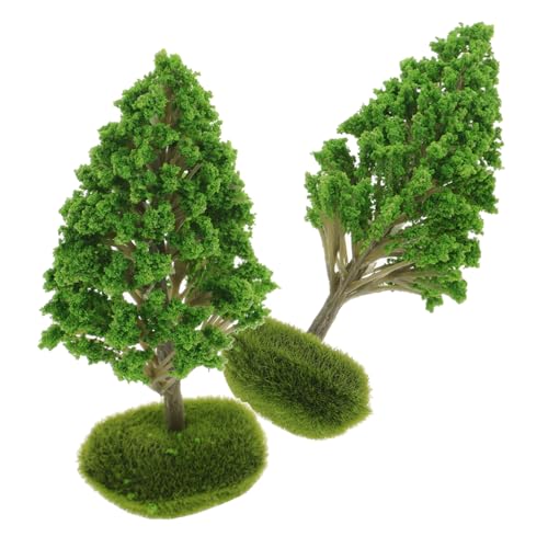 TEHAUX 10 STK Baummodell Diorama-Baum Künstlicher Baumschmuck Grüner Landschaftsbaum Große Bäume Landschaft DIY Bäume Mini-randbaum Moos Plastik Kleiner Junge Miniatur von TEHAUX