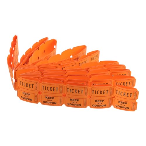 TEHAUX 100 Stück Tombola Tickets Eintrittskarten Universal Tickets Veranstaltungstickets Tickets Für Veranstaltungen Tickets Für Tombola Papiertickets Karnevalstickets von TEHAUX