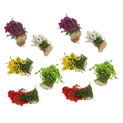TEHAUX 10st Grasschuppen Gefälschtes Moosgras Kunststoff Pflanz Modell Miniaturdekoration Gras Baum Gaming Base Miniatur Pflanzen Winzig Harz Sandkasten Künstliche Blumen von TEHAUX