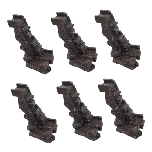 TEHAUX 10Stücke Miniature Stair Decoration Resin Mini Furniture for Dollhouses Realistic Tiny Stairway Decor for Creative Play and von TEHAUX