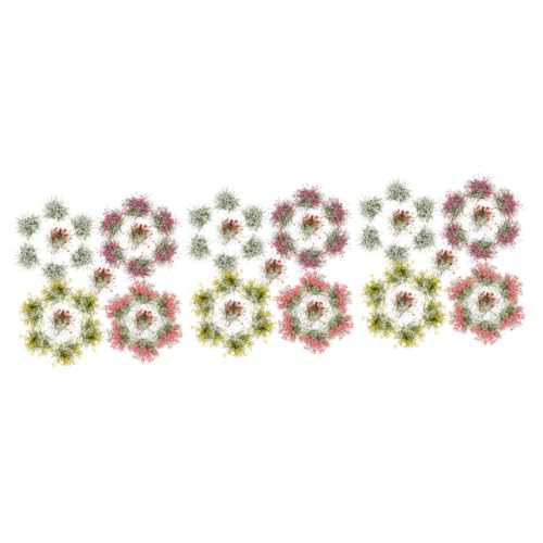 TEHAUX 15 STK Mikrolandschafts-Clusterblumen Mini-Puppenhaus-Bausatz Moos basteln DIY Modelle Spielzeug blütenhaufen selber Machen Blumen-Cluster-Dekor Sandkasten Zubehör von TEHAUX