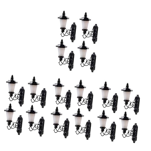 TEHAUX 16 STK Puppenhaus Wandleuchte Miniatur-LED-Wandleuchte Miniaturwand Puppenhausmöbel Modelle Mikro-Landschaftslampendekor Mini-Hausaccessoire scheinen Dekorationen von TEHAUX