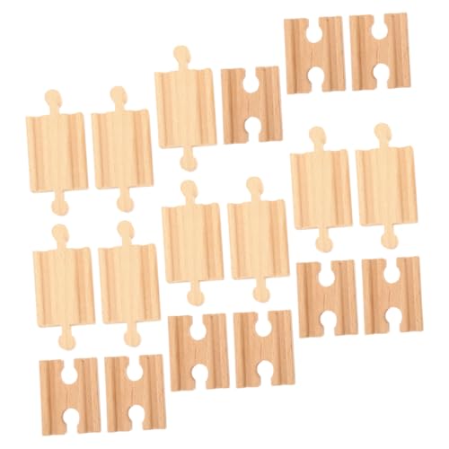 TEHAUX Holzeisenbahn-Set 18-teilig Holzschienenstücke für Jungen und Mädchen Spielerisches Montagebaustein-Spielzeug TEHAUX Holzeisenbahn-Set 18-teilig Holzschienenstücke für Jungen und Mädchen Spielerisches Montagebaustein-Spielzeug von TEHAUX