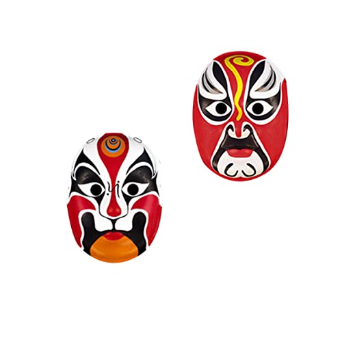 TEHAUX 2 Stk Einfach Zu Dekorieren Cosplay-zubehör Halloween-maske Selber Machen Kabuki-maske Chinesische Peking-opernmaske Gesichtsmaske Für Kinder Pekinger Opernmasken Weiß Papier China von TEHAUX