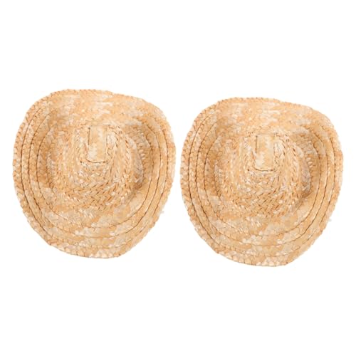TEHAUX 2 Stück Mini Cowboy Strohhut Kleine Hüte für Puppen und Haustiere Modischer DIY Bastel-Strohhut Vielseitiges Accessoire für Puppenhaus und Tierkostüm TEHAUX 2 Stück Mini Cowboy Strohhut Kleine Hüte für Puppen und Haustiere Modischer DIY Bastel-Strohhut Vielseitiges Accessoire für Puppenhaus und Tierkostüm von TEHAUX