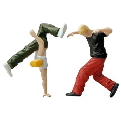 TEHAUX Tanz-sandtisch-Requisiten Harz Männliche Figur Dekorationen 2 Stück Mini-Hiphop-männerpuppen Für Kreative Innendekoration TEHAUX Tanz-sandtisch-Requisiten Harz Männliche Figur Dekorationen 2 Stück Mini-Hiphop-männerpuppen Für Kreative Innendekoration von TEHAUX