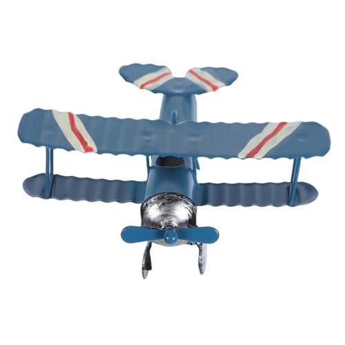 TEHAUX 2 Stück Vintage Metallflugzeug Blau Retro Flugzeugmodell als Handgefertigtes Deko Ornament für Schreibtisch Weihnachtsbaum Christbaum Deko und Foto Requisit TEHAUX 2 Stück Vintage Metallflugzeug Blau Retro Flugzeugmodell als Handgefertigtes Deko Ornament für Schreibtisch Weihnachtsbaum Christbaum Deko und Foto Requisit von TEHAUX