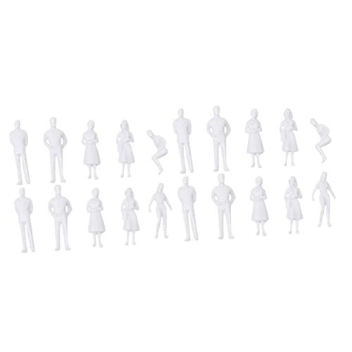TEHAUX Miniaturdekoration 20 STK Menschen Zahlen Miniaturmodellmenschen Miniaturmenschen Miniaturen Modellbahnleute Modelle weiße Menschenfiguren Miniaturfigur Schurke Statue Spielzeug von TEHAUX