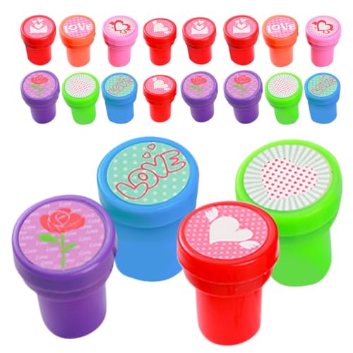 TEHAUX 20 Stück Teiliges Mini Stempelset Stempel mit Cartoon Herzmotiven Klare Abdrucke Vielseitig für Scrapbooking Basteln DIY Einladungen als Belohnung für Mädchen und Jungen TEHAUX 20 Stück Teiliges Mini Stempelset Stempel mit Cartoon Herzmotiven Klare Abdrucke Vielseitig für Scrapbooking Basteln DIY Einladungen als Belohnung für Mädchen und Jungen von TEHAUX