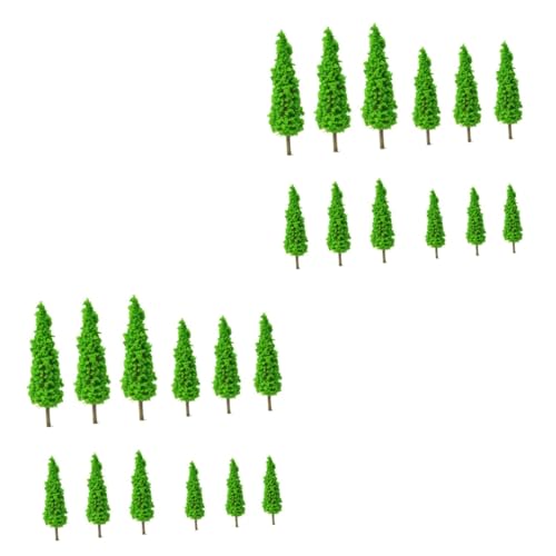 TEHAUX 24 STK Simulation grüner Baum Heimdekorationen Miniaturbaum für Puppenhaus Pflanzendekor Spielzeuge Minibäume Mini-Baumdeko dreidimensional Modellbaum Lieferungen schmücken Kind von TEHAUX