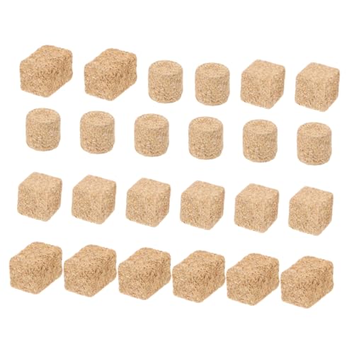 TEHAUX 24pcs Miniatur Strohballen Realistisches Heuballenmodell Für DIY Farm -Szene Kleiner Faux Hay Garden Haystack Dollhouse Ornament von TEHAUX